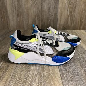 Puma RS-X 8W Jr Kids Youth US Size 5.5C 375894-01 Sneaker Shoes White Blue Black